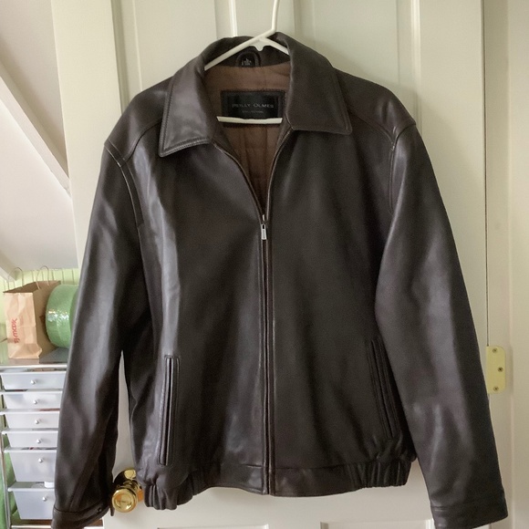 Leather jacket, Reilly Olmes Collection,  mens size large, dark brown - Picture 1 of 10